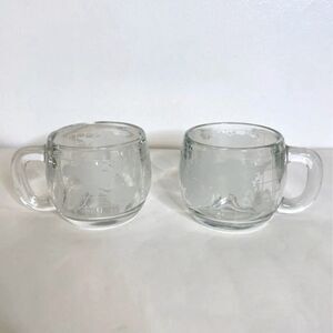Vintage 1970s Nestle‎ Glass Globe Mugs Set